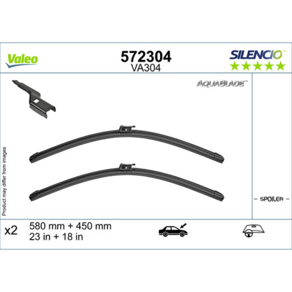Valeo Aquablade Silencio VA304 kojamehed 58 + 45 cm