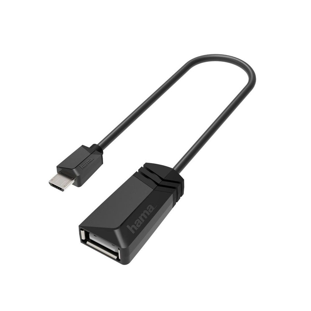 Hama USB-OTG-adapter, USB-A emane - Micro-USB isane, USB 2.0, 480 Mbit/s
