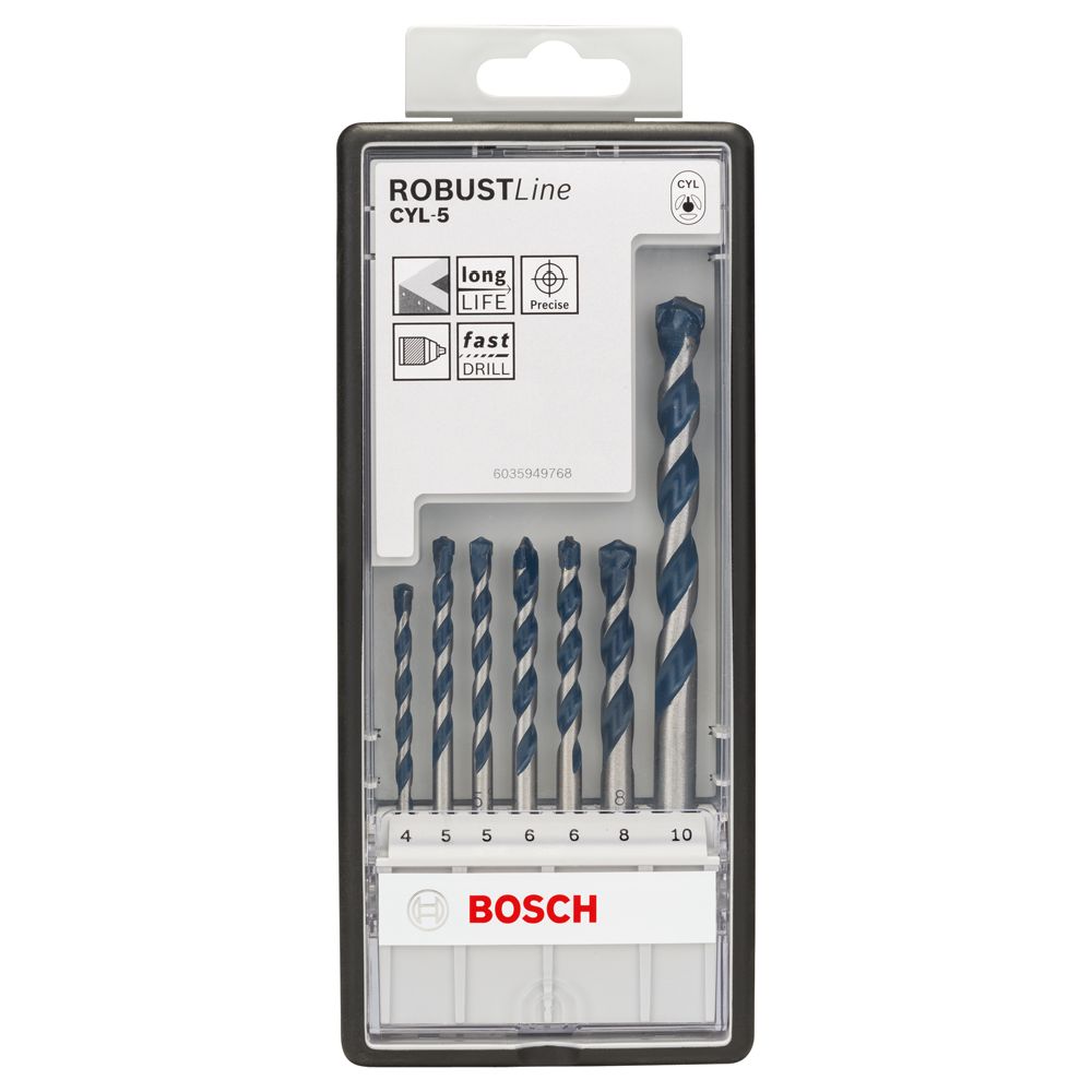Bosch Robust Line betongborrset - CYL-5, 4–10 mm 7 delar