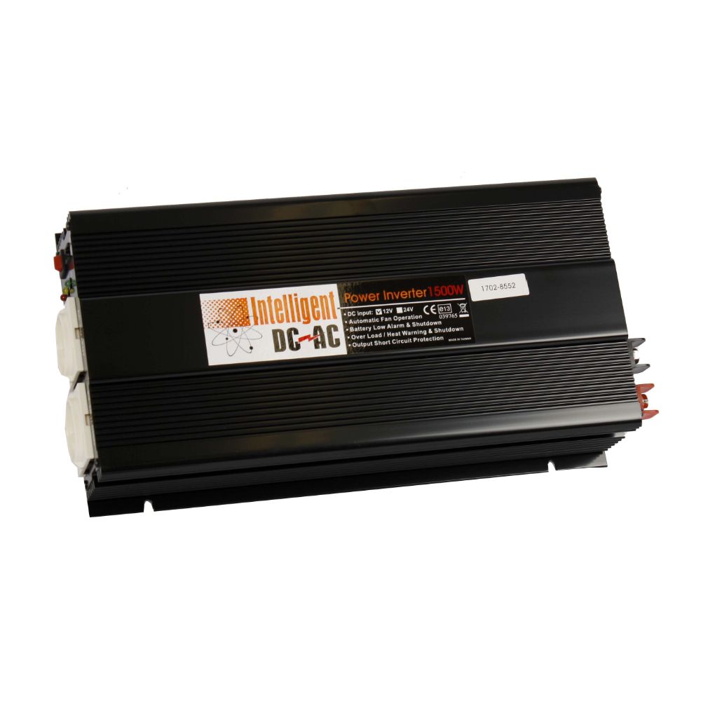 Inverter, max 1500 W, 12 V -> 230 V
