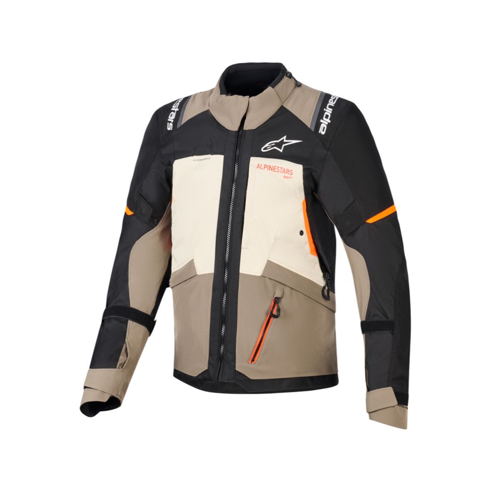Alpinestars Andes V4 Drystar MC-jacka brun/svart