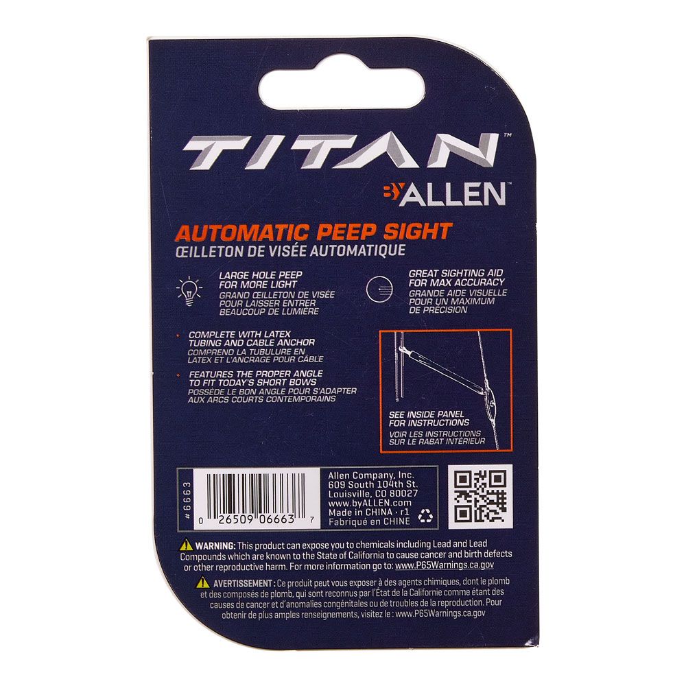 Allen Automatic Peep Sight tagasihik