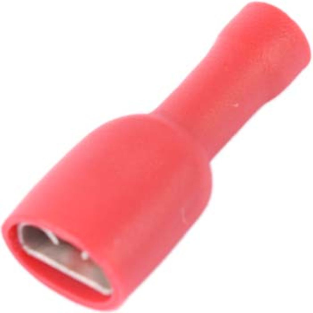 Flatstift isolerat rött hona 10 st.