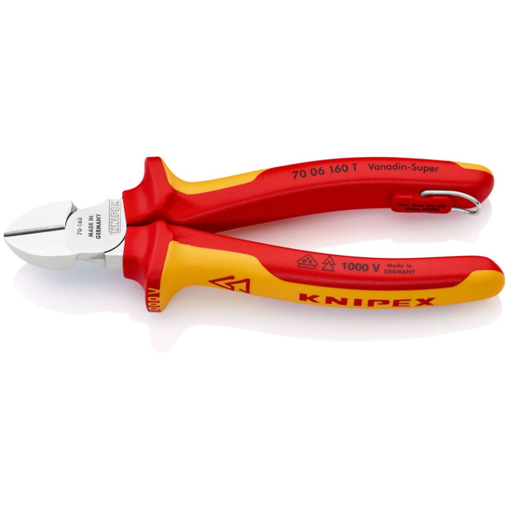 Knipex® 70 06 160 T VDE sivuleikkurit putoamissuojattu 160 mm