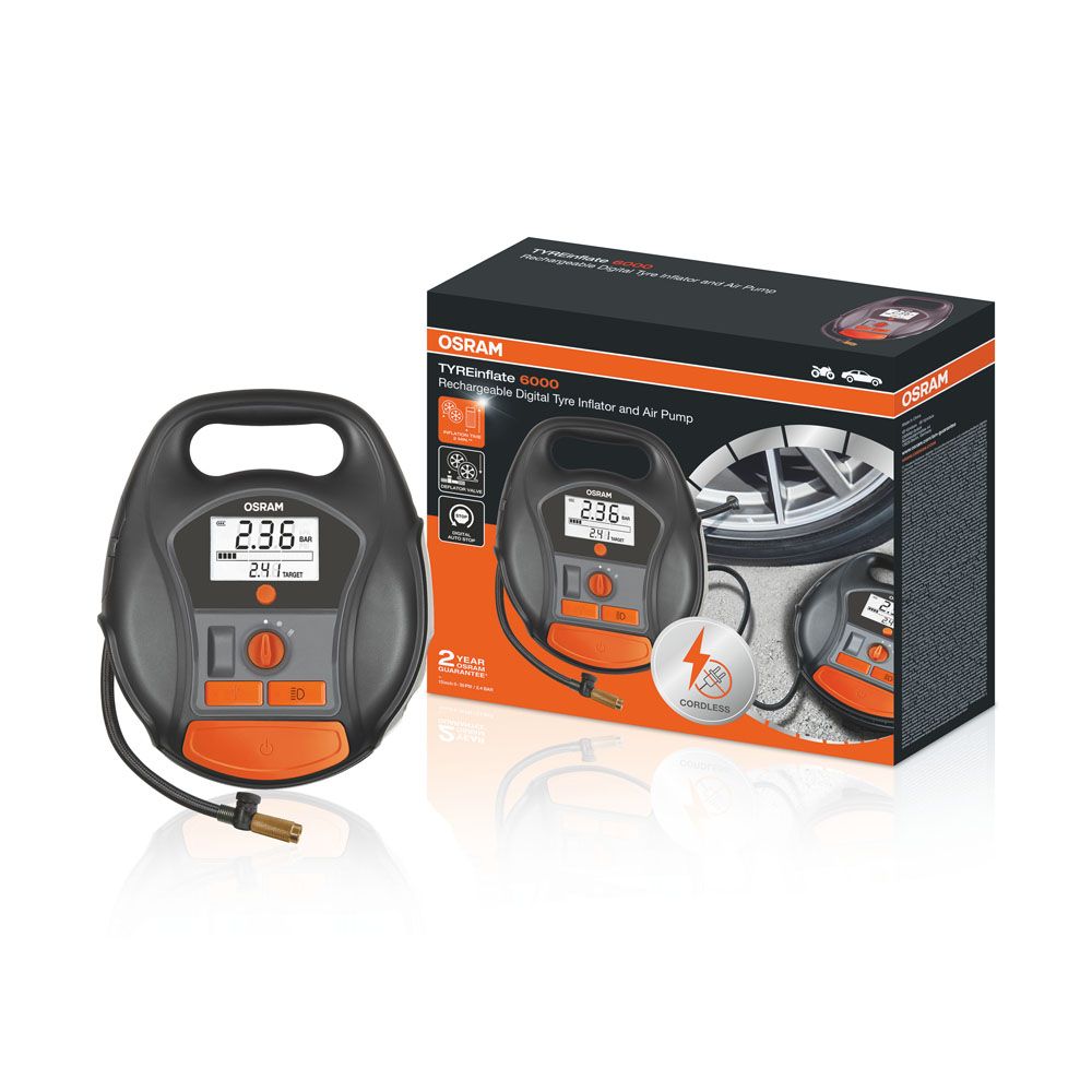 OSRAM TYREinflate 6000 kompressor, batteridriven