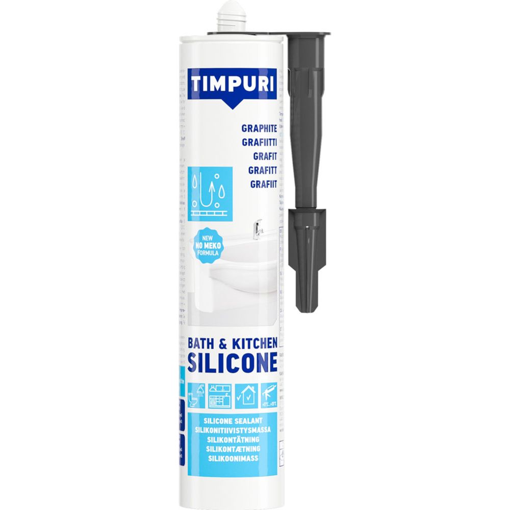 Timpuri Bath & Kitchen saniteettisilikoni grafiitinharmaa 310 ml