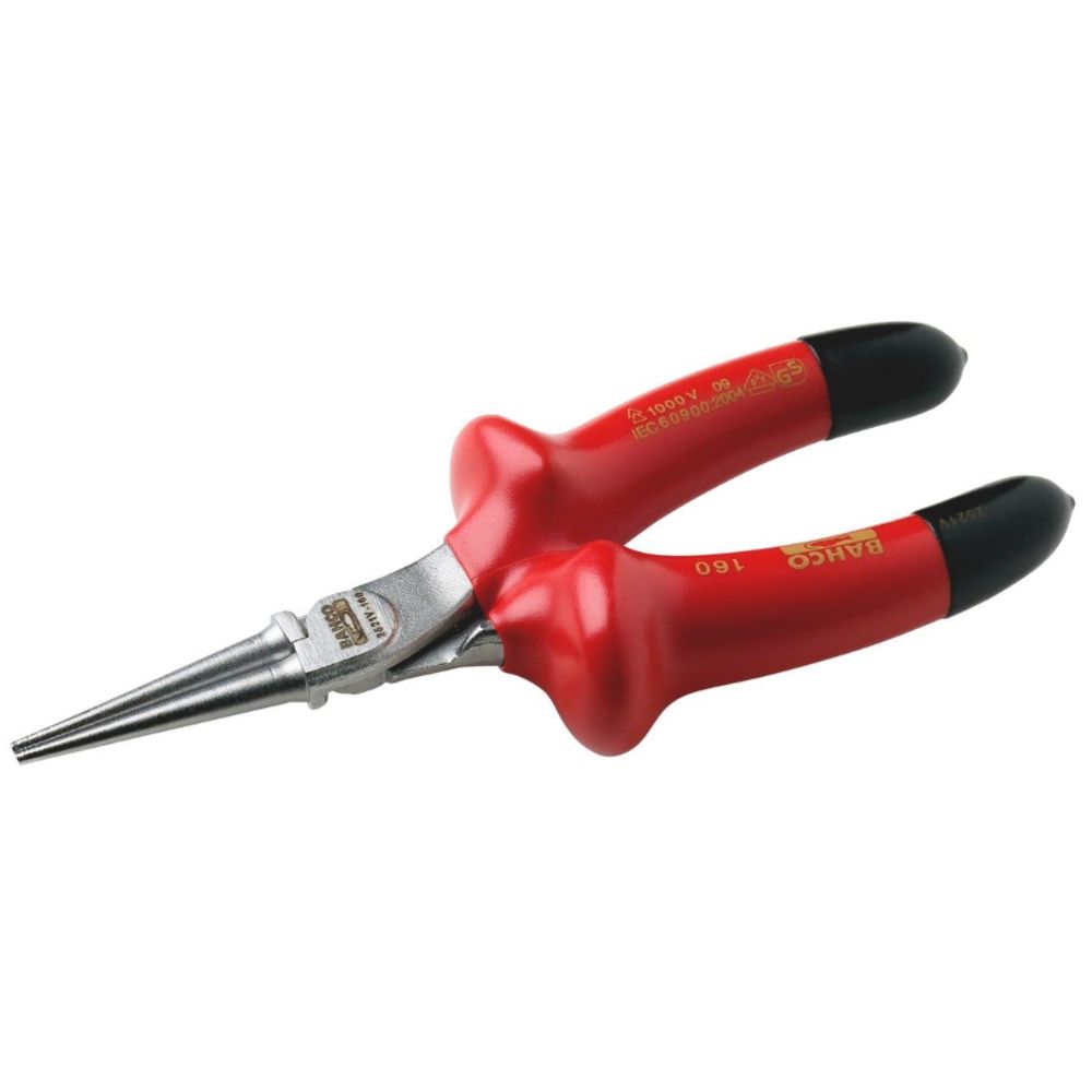 Bahco 2521V-160, isoleeritud ümara otsaga pikkmokktangid, 160 mm