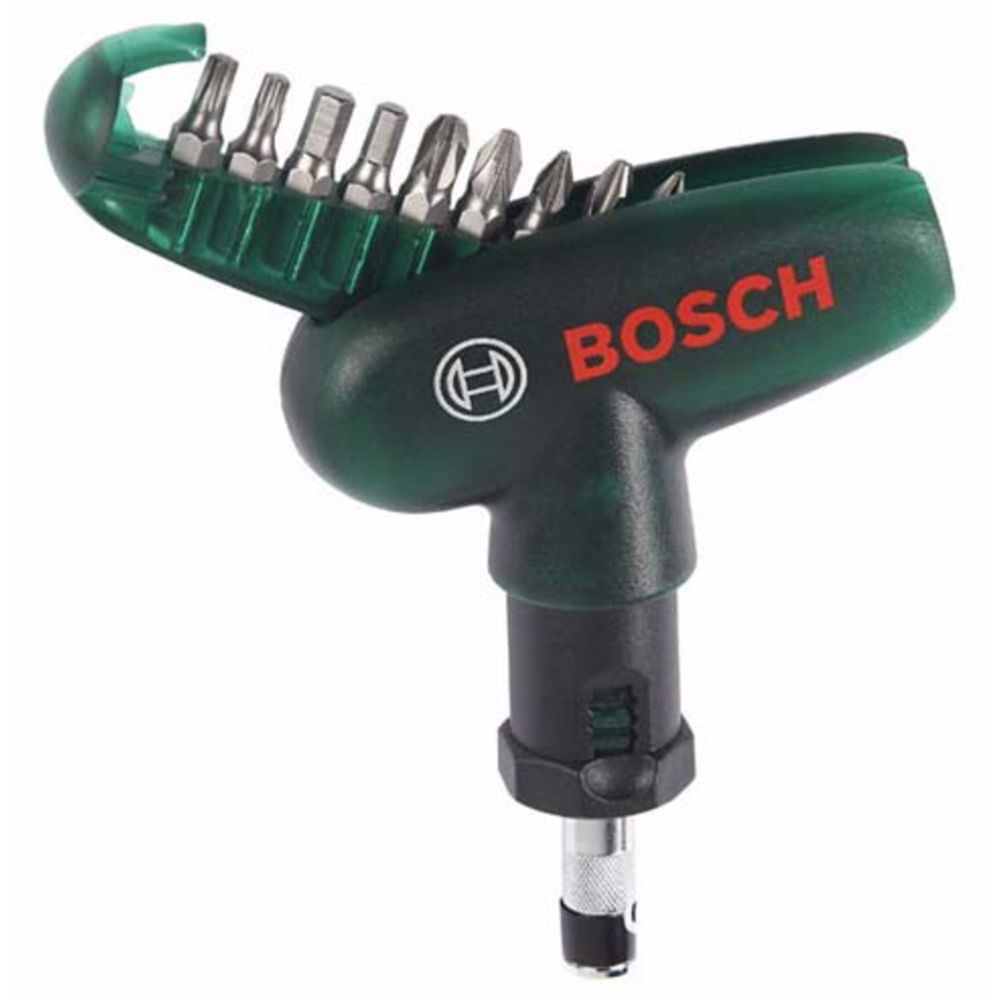Bosch T-kahva ruuvimeisseli + ruuvauskärkisarja 10 osaa