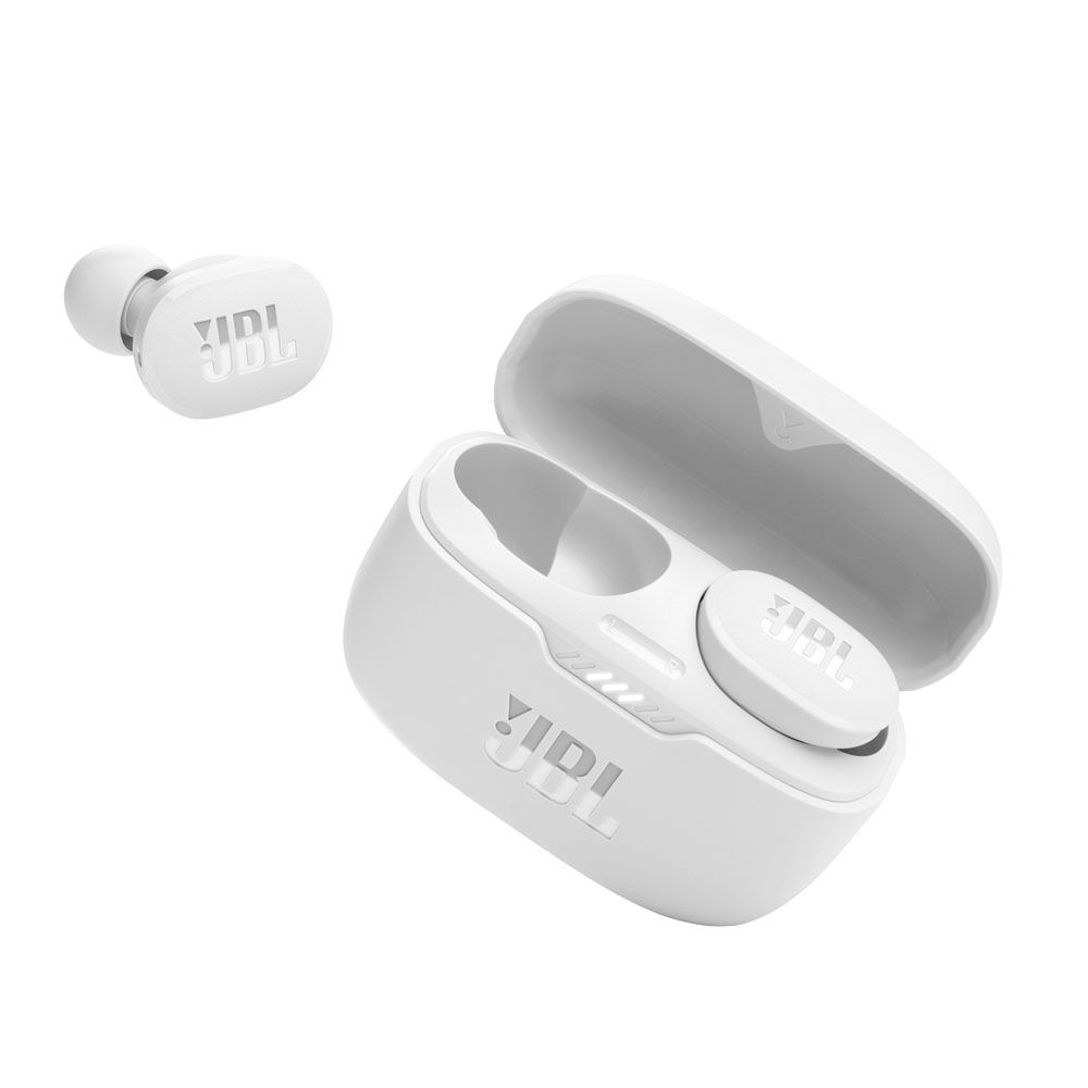 JBL Tune 130NC TWS in-ear-hörlurar, vita