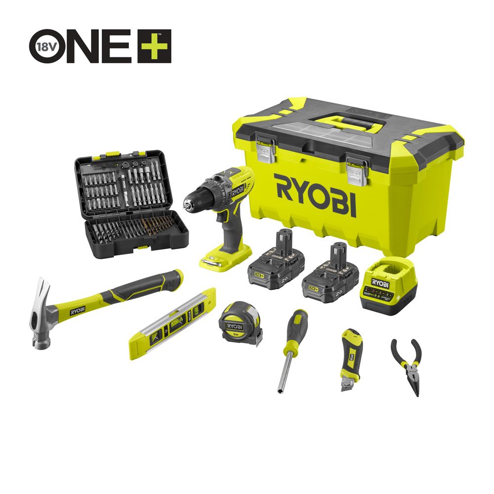 Ryobi R18PD3-220TAH slagborr/skruvdragarset