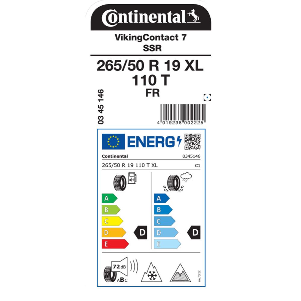 Continental VikingContact 7 265/50 R19 110T XL FR SSR kitkarengas