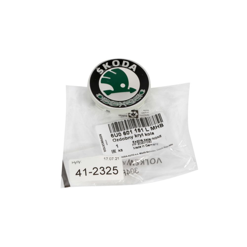 Fälgens centrumkåpa Skoda grön logo ø 56 original