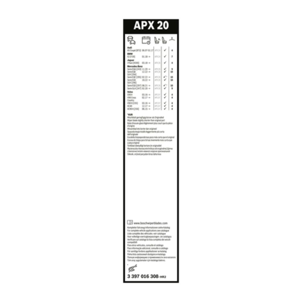 Bosch AeroTwin MultiClip APX20 pyyhkijänsulka 50 cm
