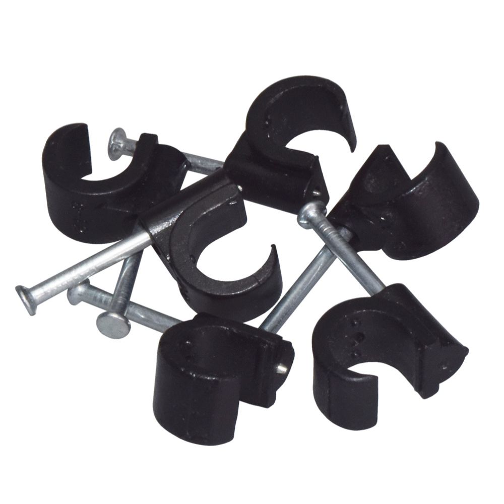 Kabelklammer 8–12 mm 25 st. svart