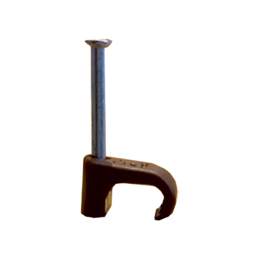 Naelkinnitusega kaabliklamber, lapik, 2 x 6 mm² kaablile, pruun, 50 tk