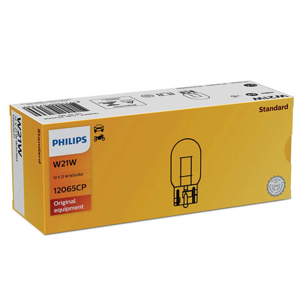 Philips klaassokliga pirn 12 V 21 W W21W (T20) 10 tk