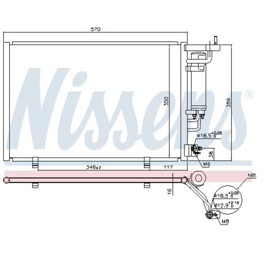 Ilmastointilaitteen lauhdutin 30-00285