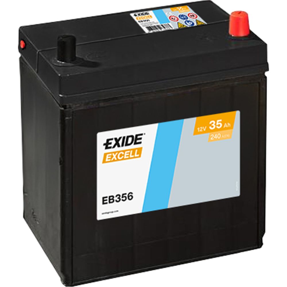Exide EB356 35 Ah / 240 A batteri L187 x B127 x H220 -+