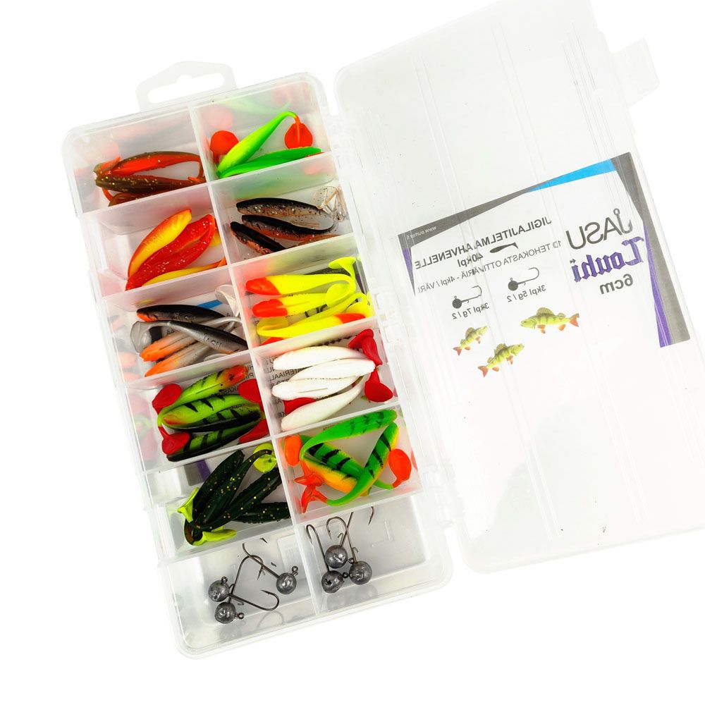 Jasu Louhi kalajigilajitelma 6cm 16kpl + jigipäät