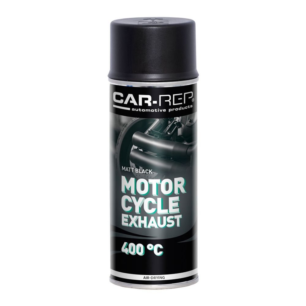 Car-Rep Motorcycle spraymaali mattamusta lämmönkesto 400°C 400 ml