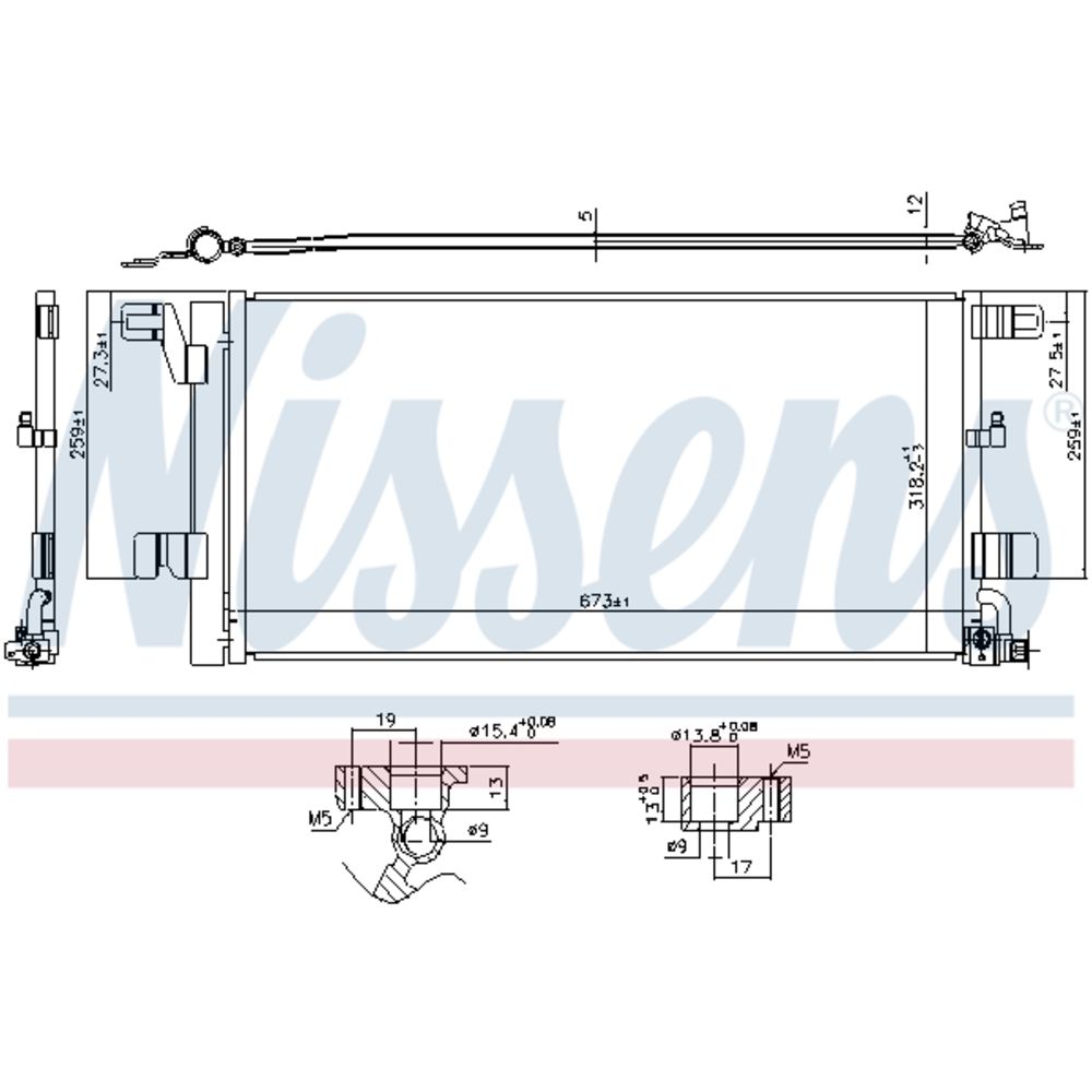 Ilmastointilaitteen lauhdutin 30-00398