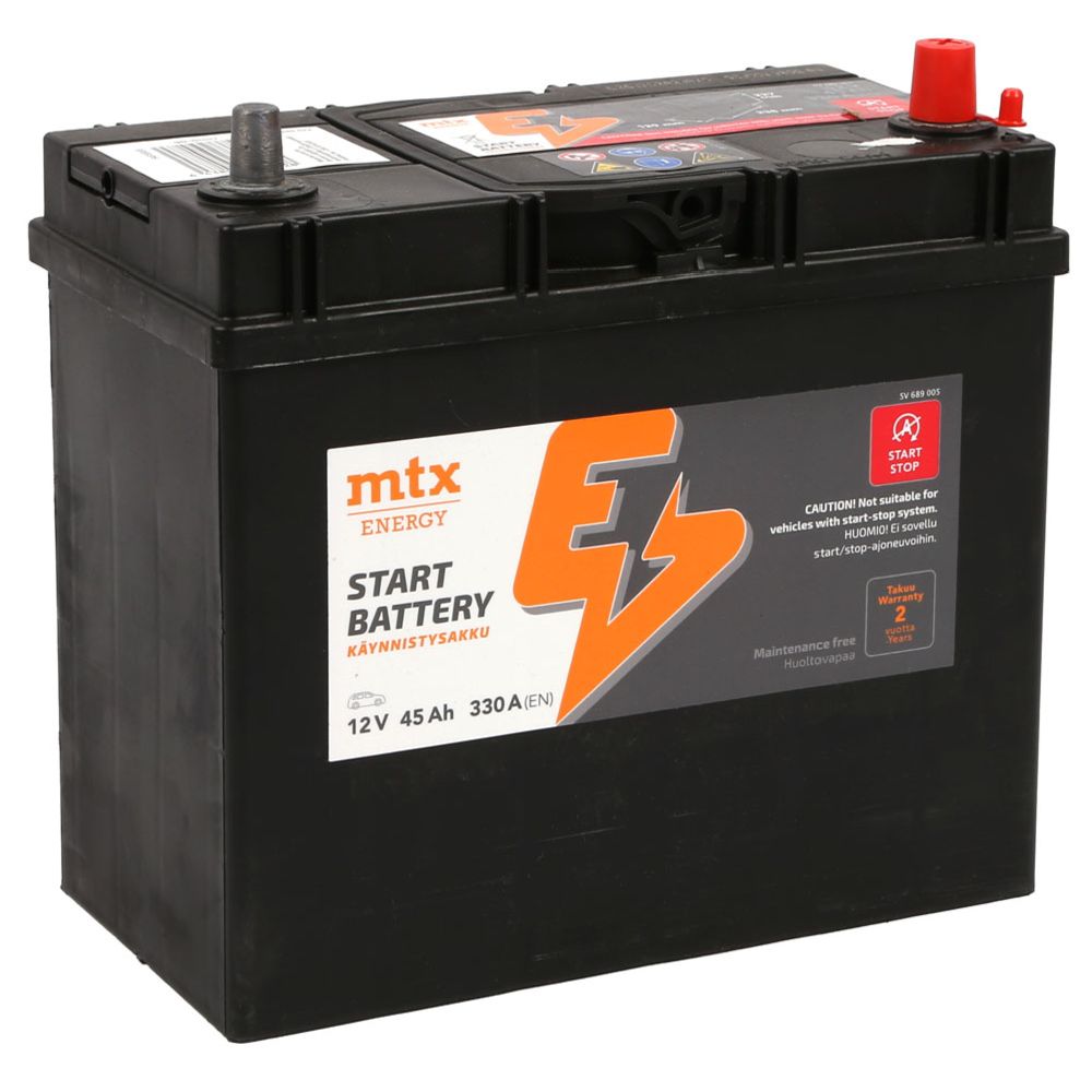 MTX Energy käivitusaku, 45 Ah / 330 A, P 238 x L 129 x K 227, -+