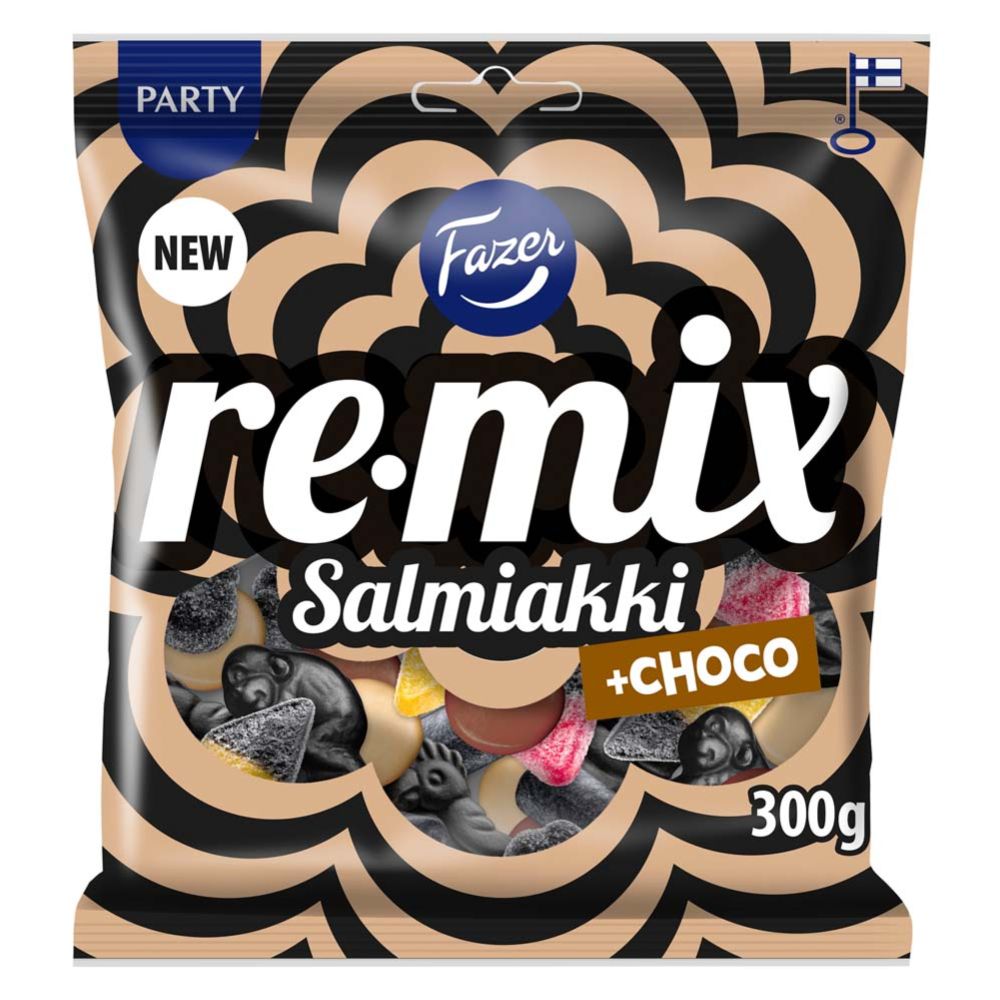 Remix Salmiakki +choco karkkipussi 300 g