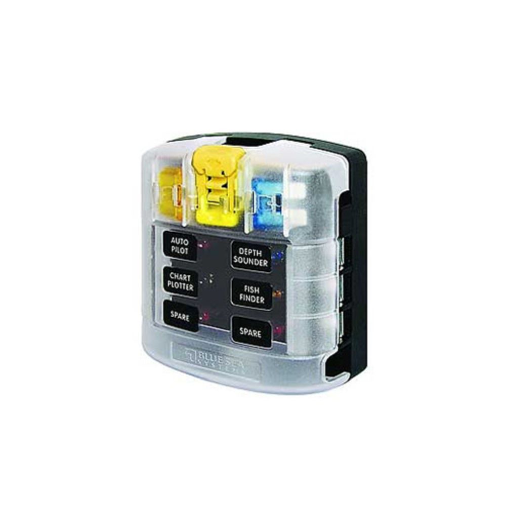 Blue Sea Systems sulakerasia 6xGM sulakkeelle Max 32V / 30Amp