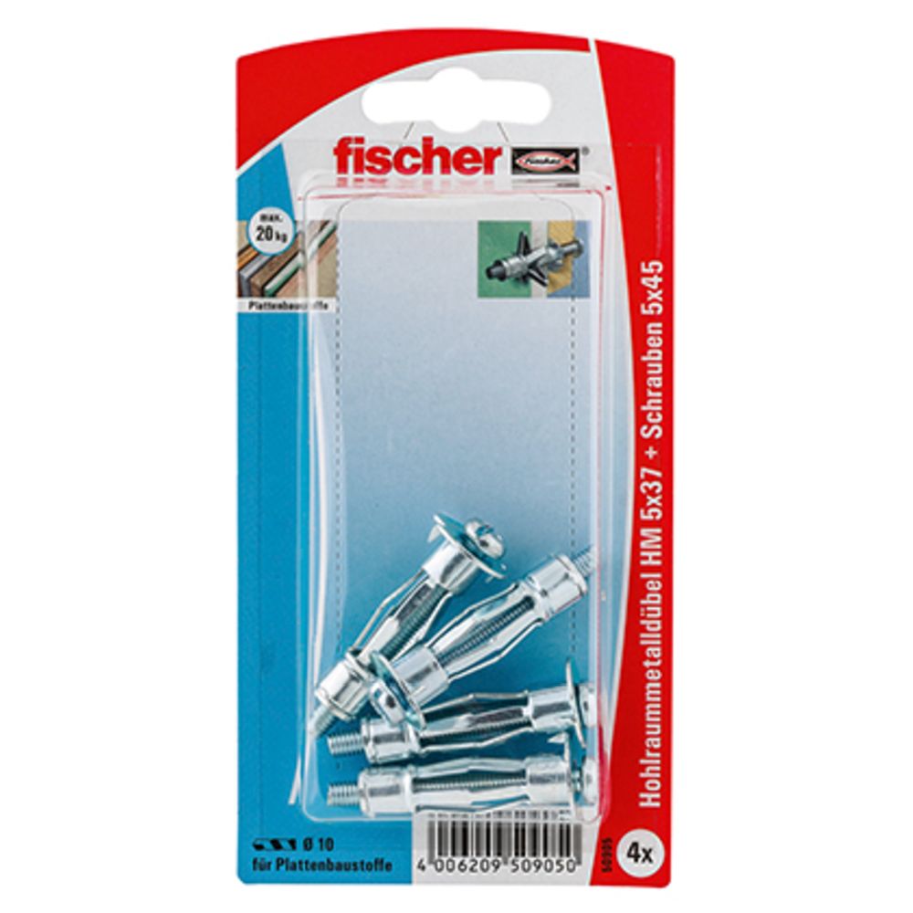 Fischer tunnplåtsankare 4 st.