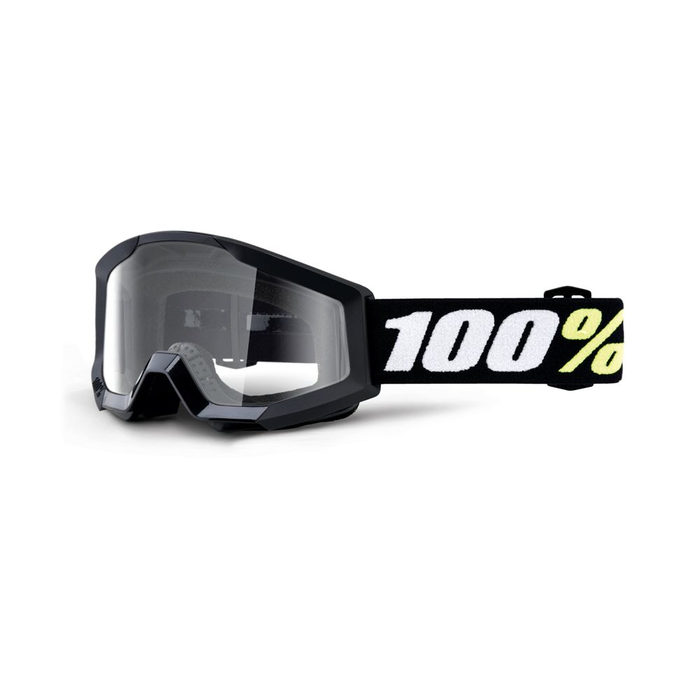 100% Strata Mini Black sõiduprillid, läbipaistev klaas