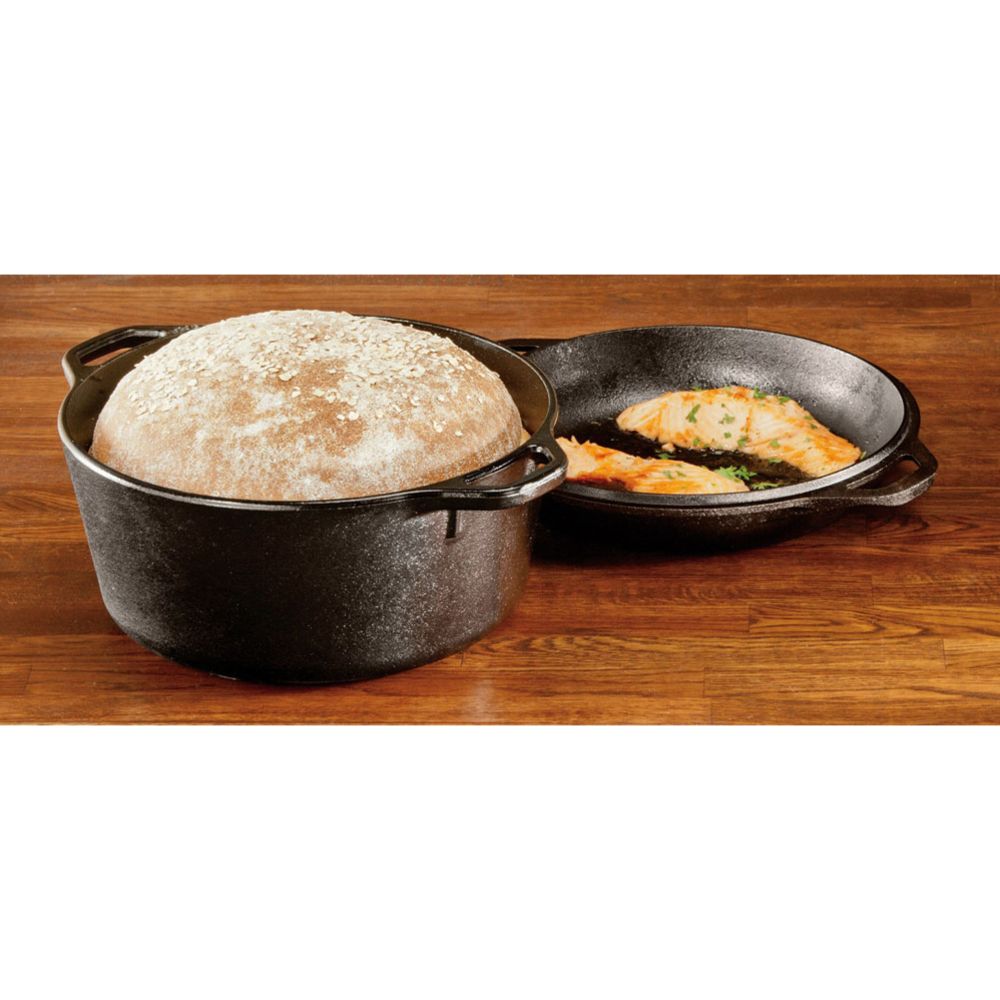 Lodge L8DD3 Double Dutch Oven malmist pada ja pann, 4,7 l