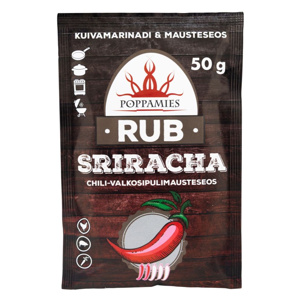 Poppamies Rub Sriracha maitseainesegu, 50 g