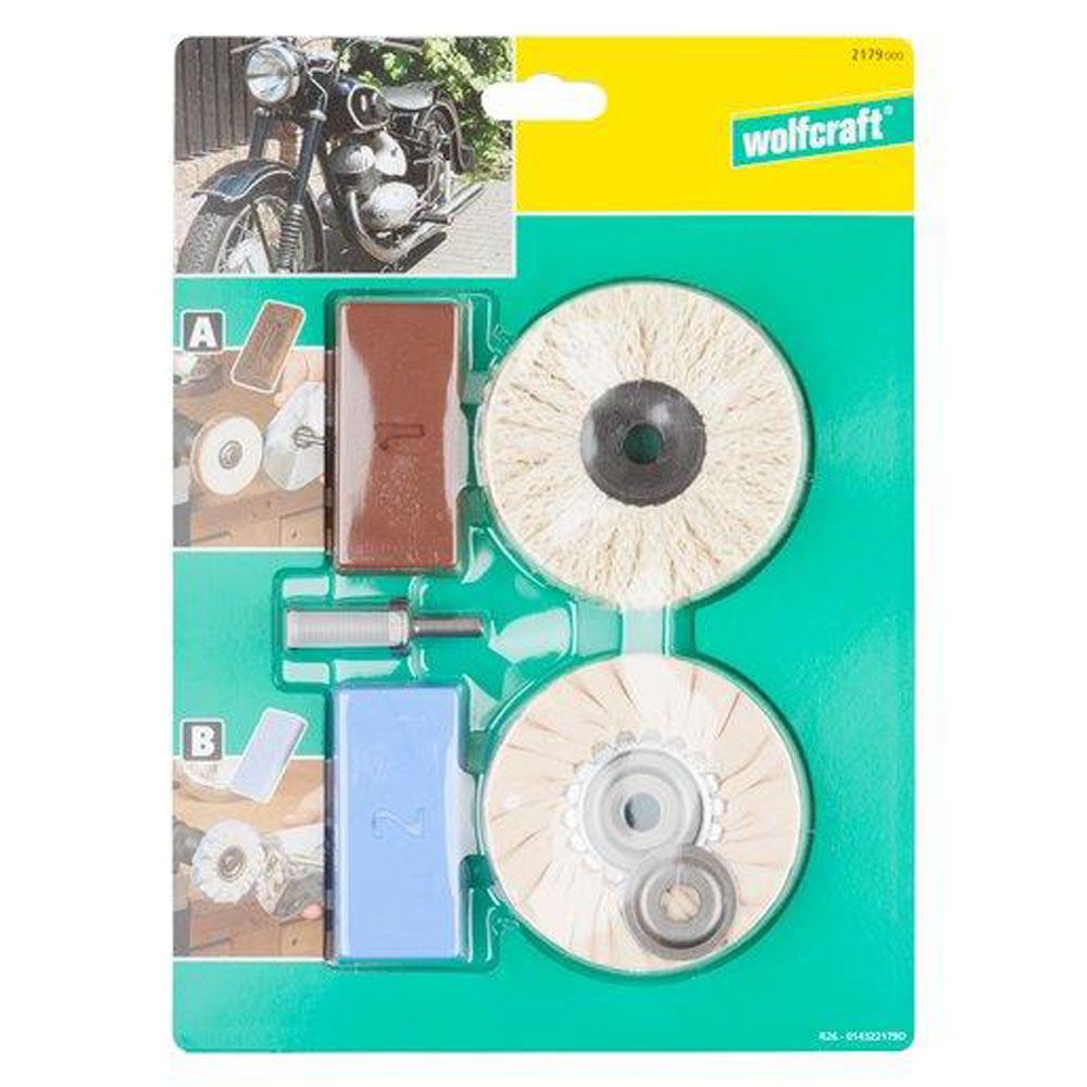 Wolfcraft® Pro 6-osaline metallipoleerimiskomplekt