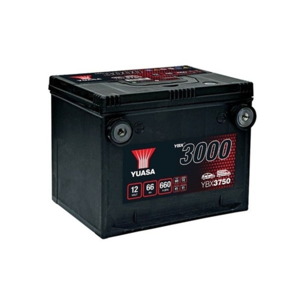Yuasa YBX3750 66Ah / 660A batteri L230 x B179 x H185 sidopol +-
