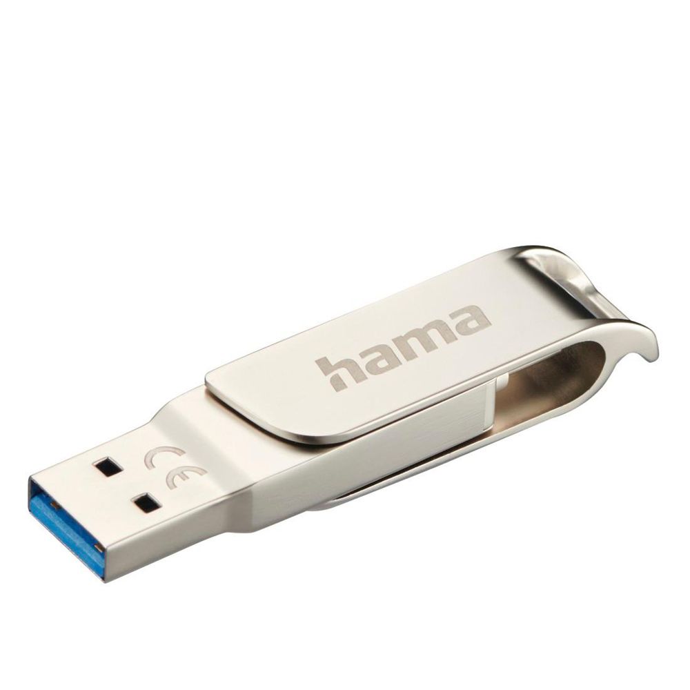 Hama C-Rotate Pro USB-mälupulk 128 GB USB 3.2 Gen 1 Hõbedane