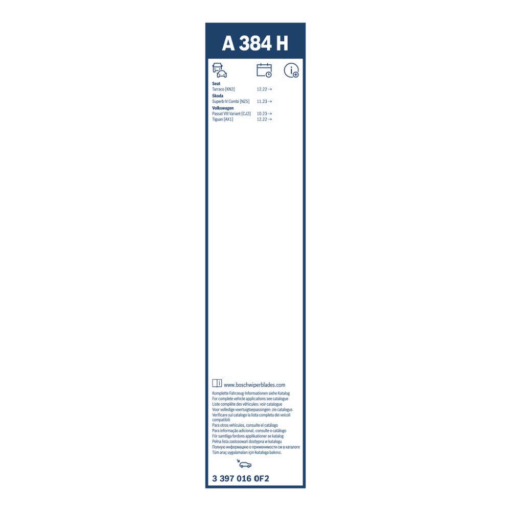 Bosch Aerotwin A384H takalasinpyyhin 37 cm