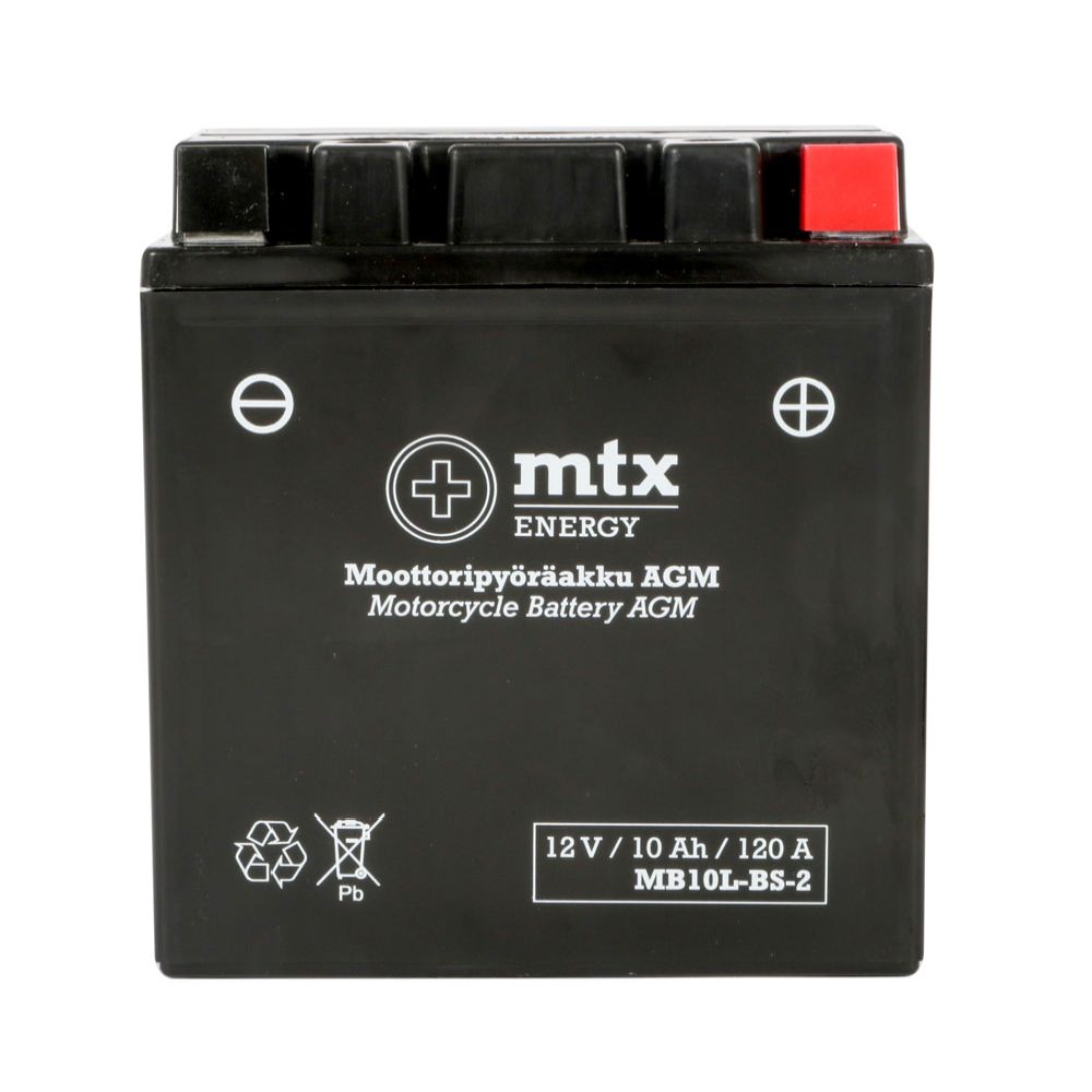 MTX Energy mootorratta aku 12 V 10 Ah "MB10L-BS-2" (P133 x L90 x K142 mm)