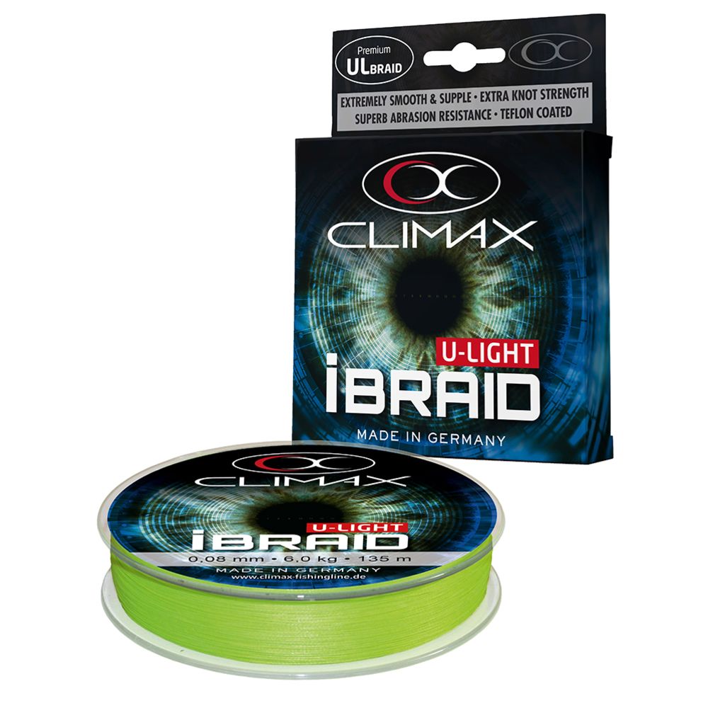 Climax iBraid kuitusiima 0,14 mm 11,3 kg 135 m väri chartreuse
