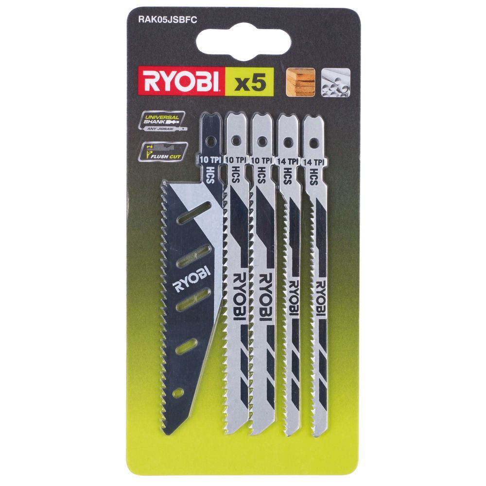 Ryobi ONE+ sticksågblad för trä och plast 5 st. RAK05JSBFC