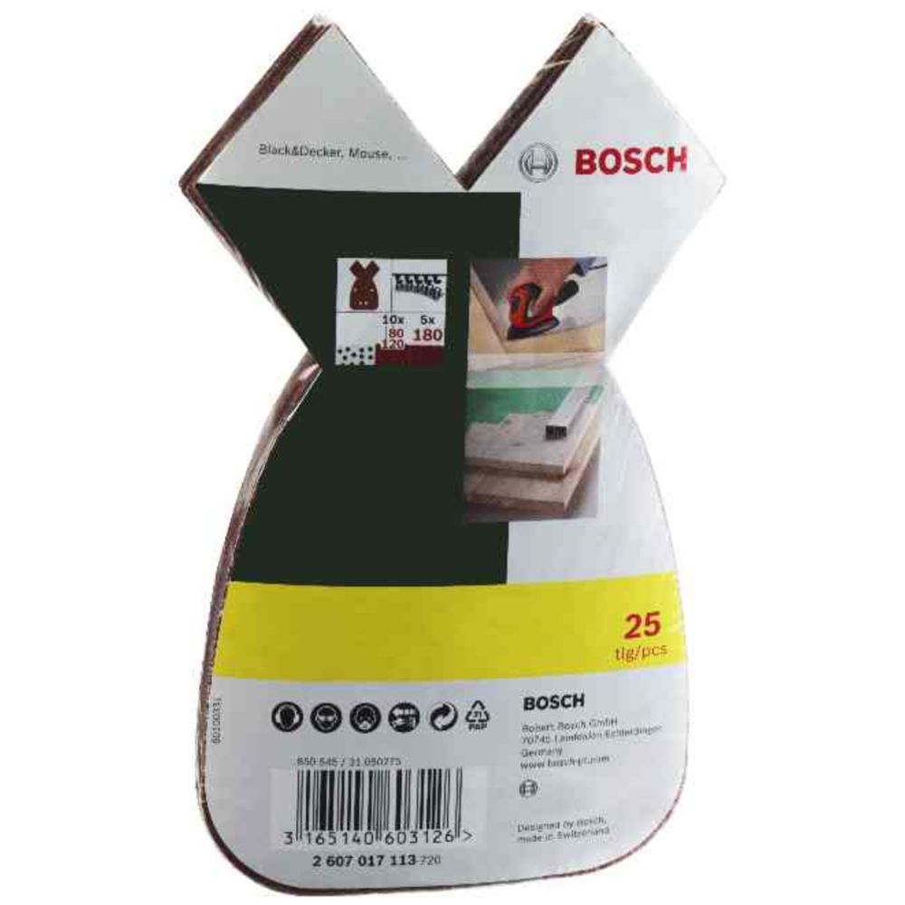 Bosch lihvpaberite komplekt multi Black&Decker G80-G180, 25 tk