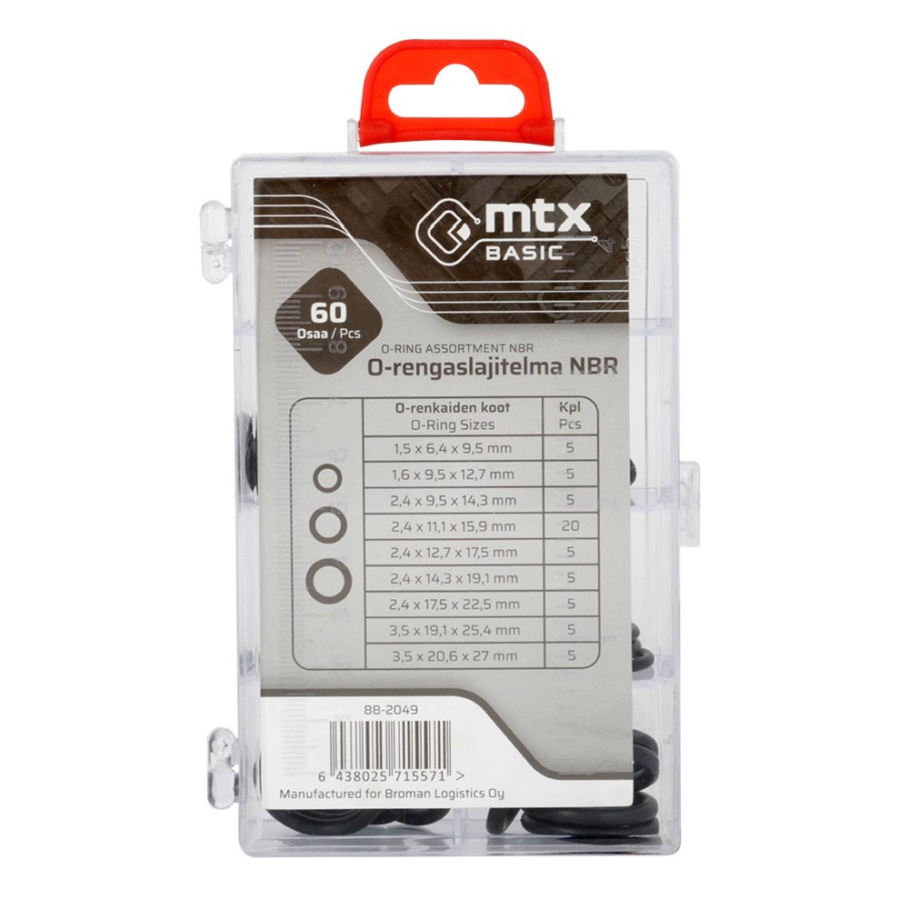 MTX Basic O-rengaslajitelma 60 osaa