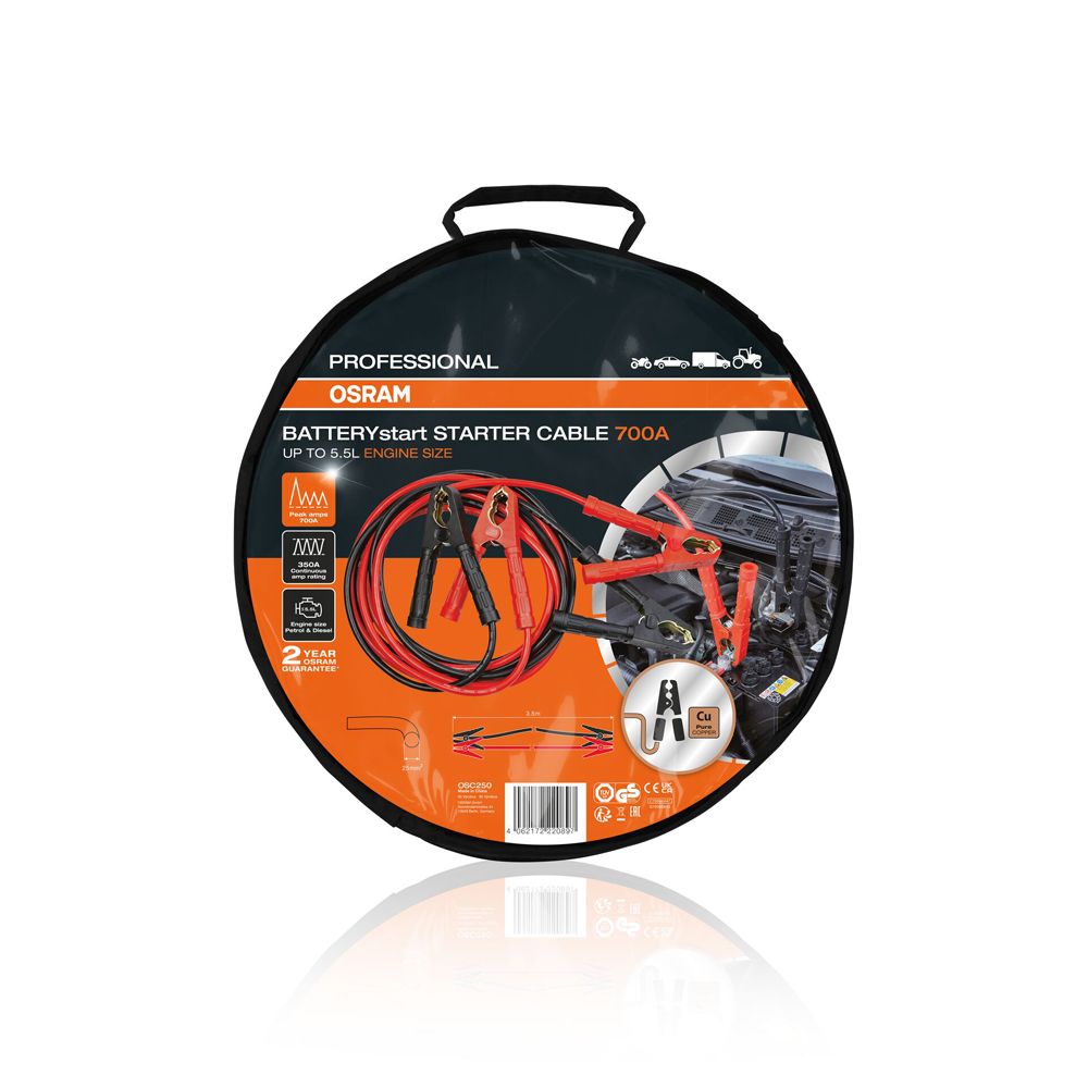 Osram apukäynnistyskaapelit 3,5 m / 25 mm² / 700A