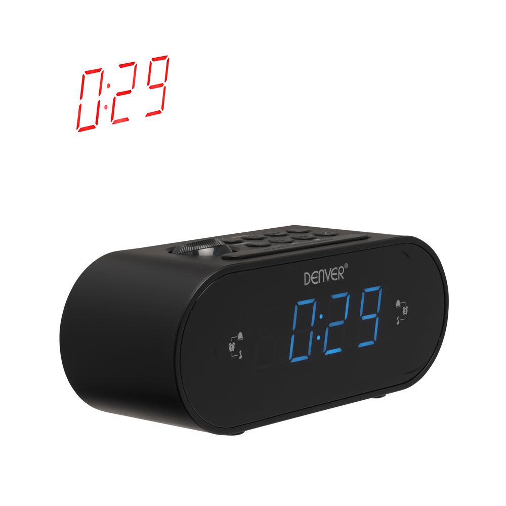 Denver CRP-717 klockradio med projektor, svart