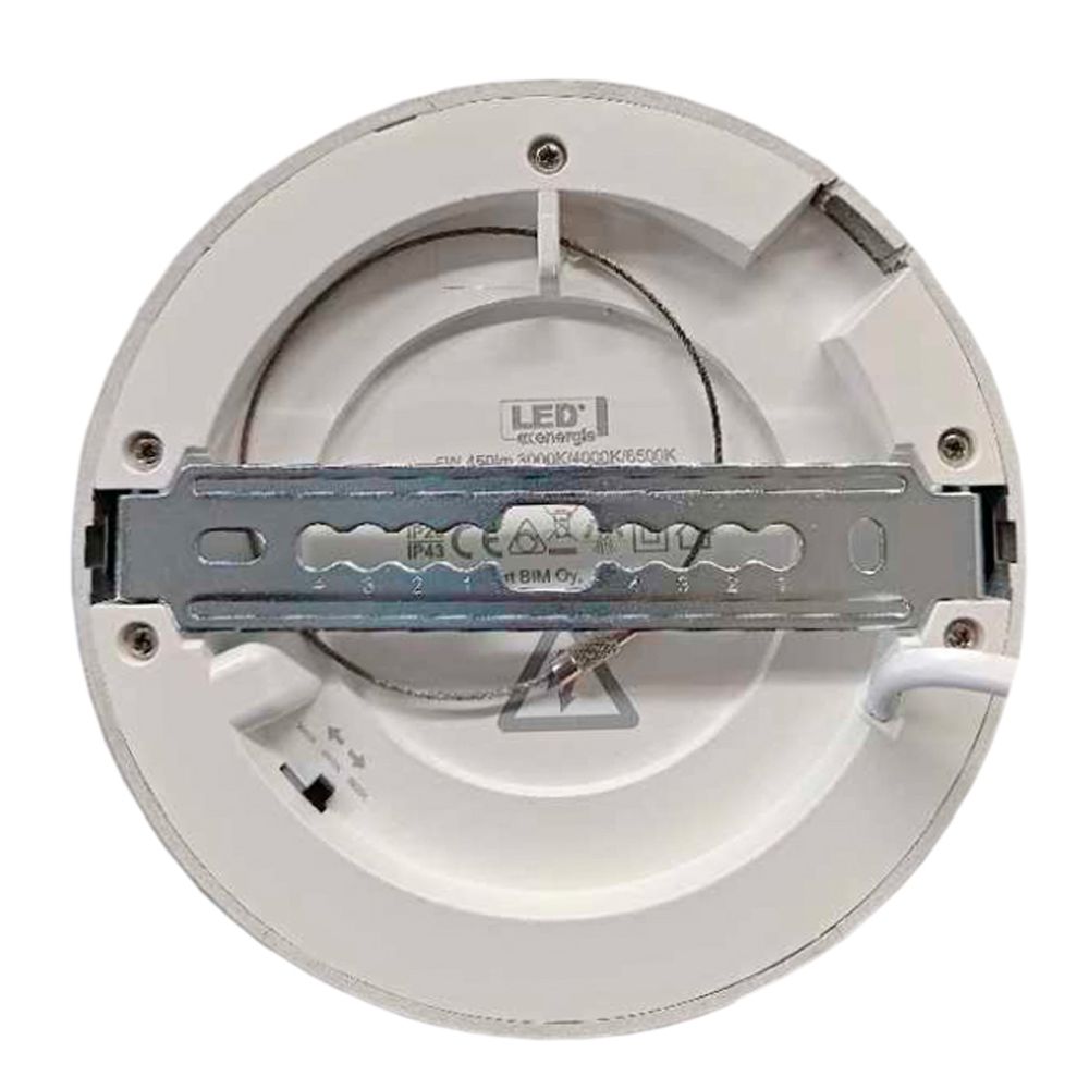 Led Energie CLIP-ON LED-panel 6 W Ø 126 mm 3CCT DIM 450 lm svart