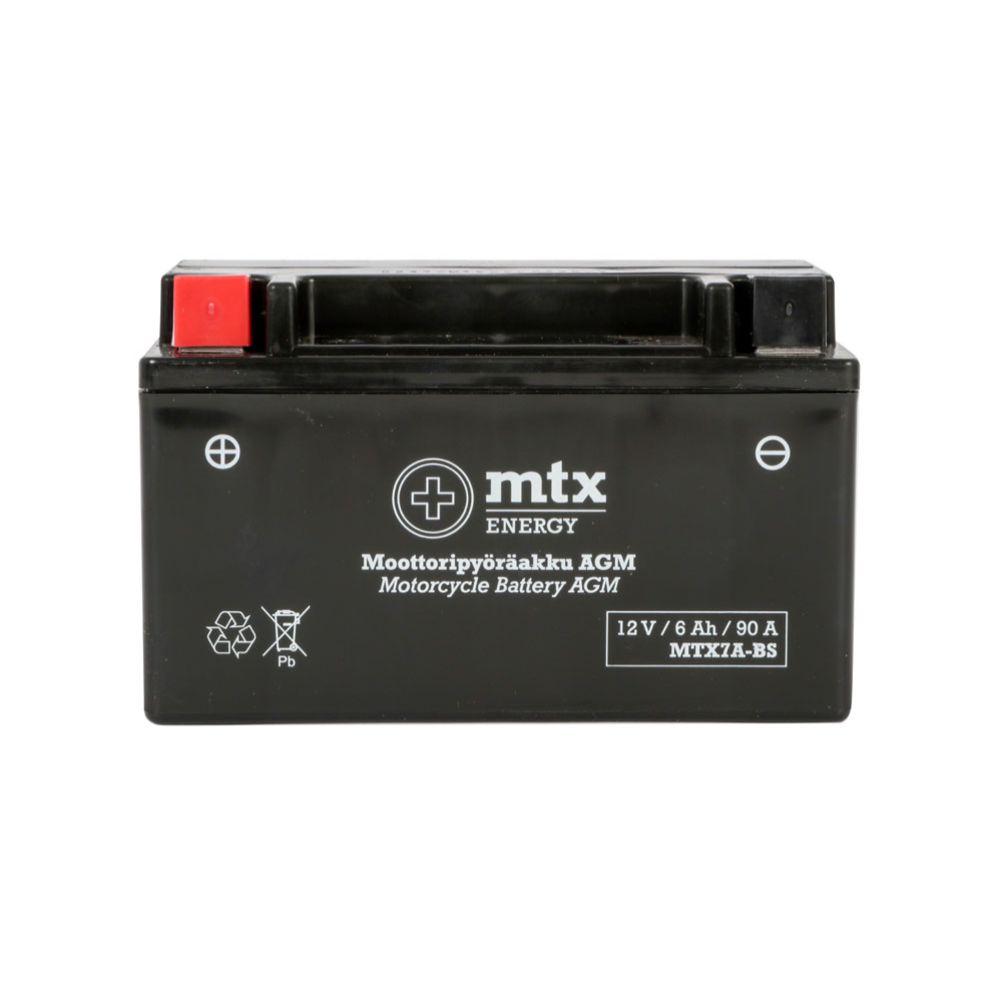 MTX Energy AGM-aku 12 V 6 Ah "MTX7A-BS" (P150 x L87 x K93 mm)