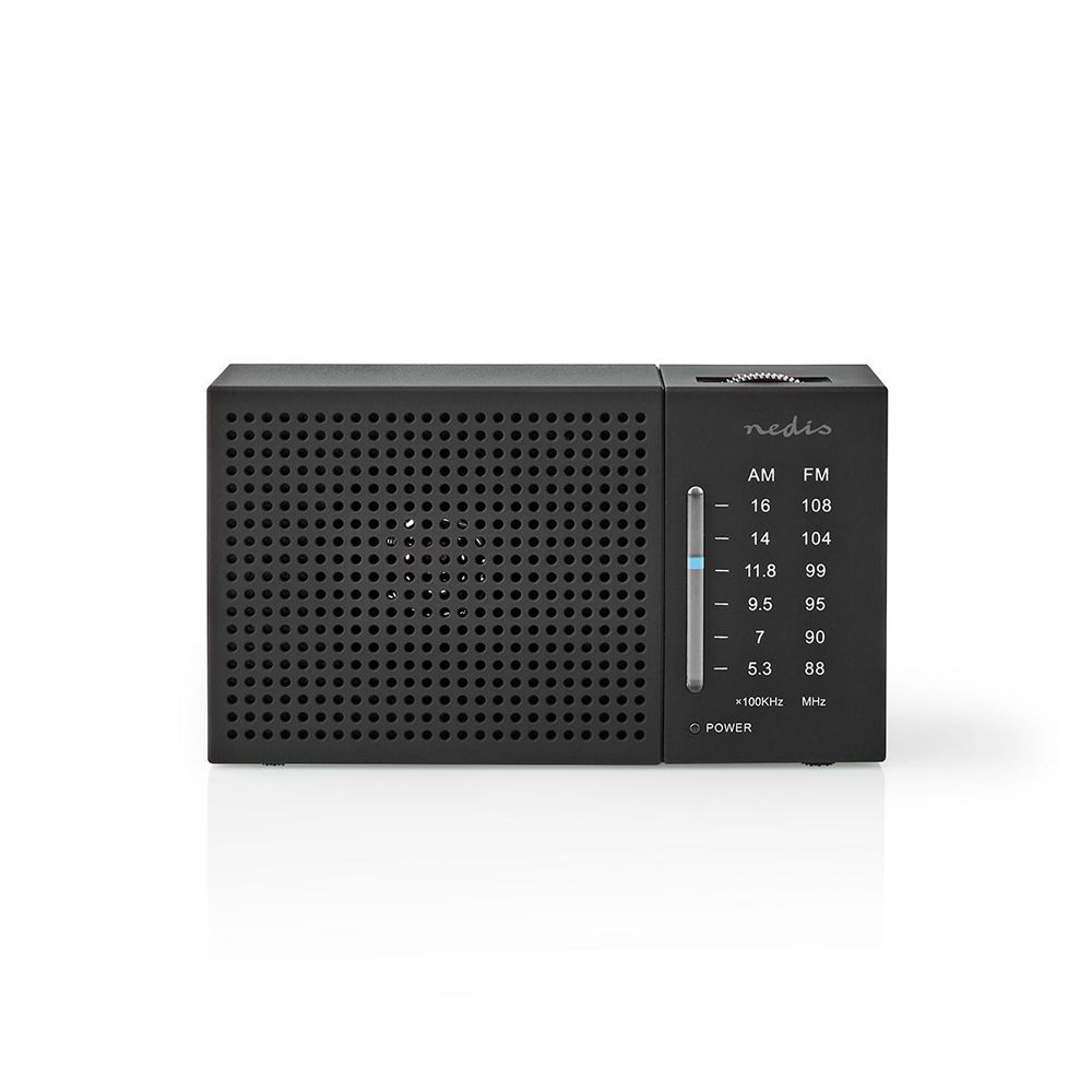 Nedis portabel FM-radio med batteridrift