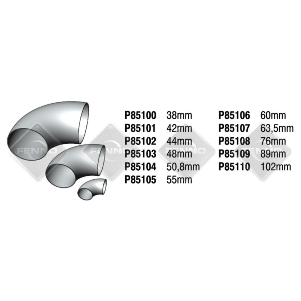 Böjt rör 90° svetsbar 2,5"