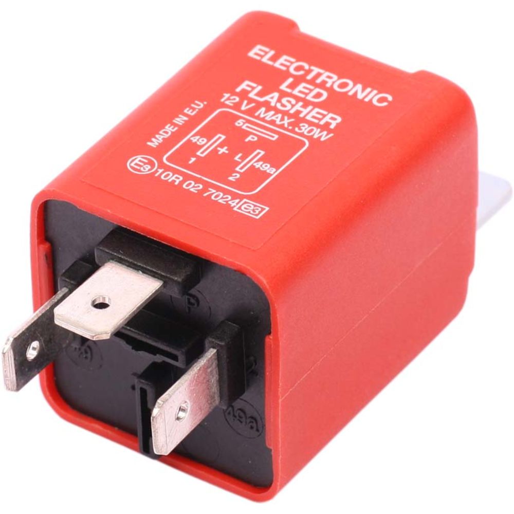 Blinkersrelä LED 12V <30W 3-polig (+/P/L)