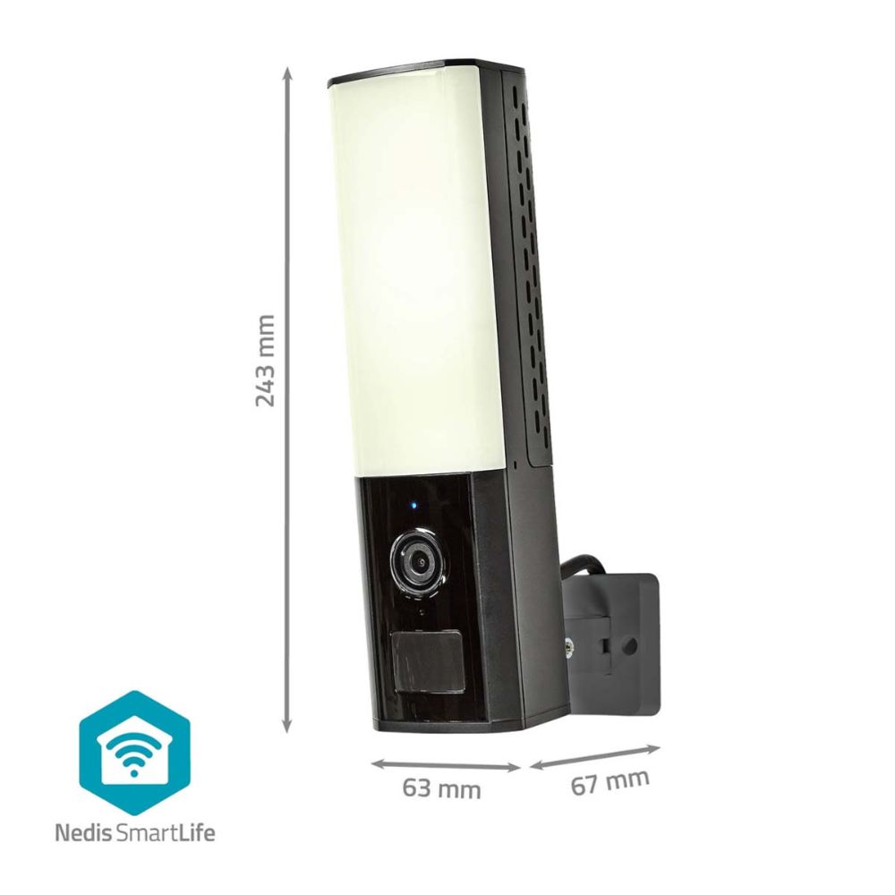 Nedis SmartLife valvontakamera valaisimella ulkokäyttöön Wi-Fi Full HD 1080p