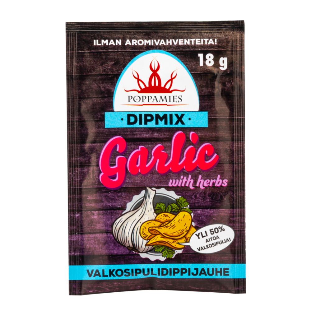 Poppamies Garlic with herbs dipipulber, 18 g